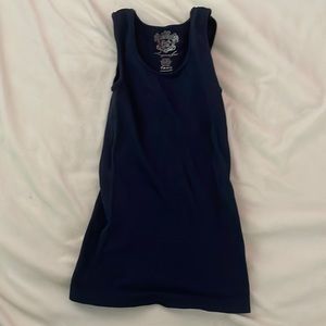 navy blue ribbed sugarlips tank top from vanilla sky